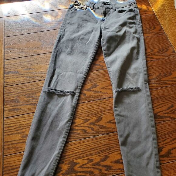 Frame le skinny de Jeanne grey distressed jeans 27 - Picture 4 of 6